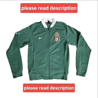 复古耐克墨西哥足球夹克男式小号绿色世界杯全拉链 2006 年阅读 — 第 1/4 张图片