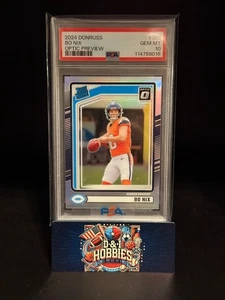2024 Panini Donruss - Rated Rookie Bo Nix #369 Optic Preview Holo Prizm (RC) - Picture 1 of 3