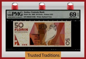 TT PK 18a 2003 ARUBA CENTRALE BANK 50 FLORIN PMG 69 EPQ SUPERB GEM UNCIRCULATED - Bild 1 von 2