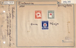 Finlandia 1930 Yv. 156/58 Cruz Roja en archivo antiguo fijo con bisagra (GX) - Imagen 1 de 1
