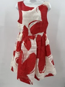 Alice + Olivia ausgestelltes Kleid Damen Größe M bedruckter Taft. Multicolor - Bild 1 von 10