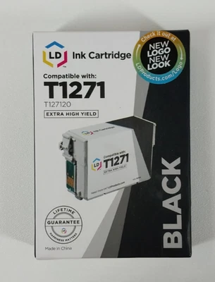LD Black Epson Printers Ink Cartridges T1271 Sealed - Image 1 of 2