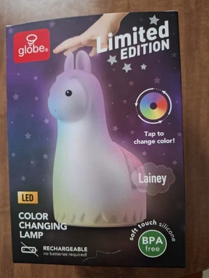 Globe Llama Lainey LED Color Changing Lamp Light Limited Edition USB Charger - Image 1 of 2