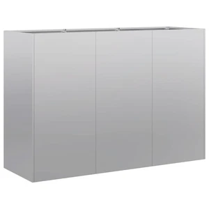 vidaXL Planter 120x40x80 cm Galvanised Steel - Picture 1 of 9