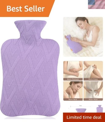 Botella de agua caliente 2L con diseño a prueba de fugas - Ideal para noches frías y alivio del dolor Foto 1 de 4