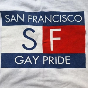 Y2K San Francisco Gay Pride Shirt Tagged Gr. XL PASST 2X Tultex OVERSIZED Retro - Bild 1 von 6