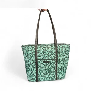 Vera Bradley getrimmte Vera Tote Bag in the Flower Show Mint Muster Large - Bild 1 von 10