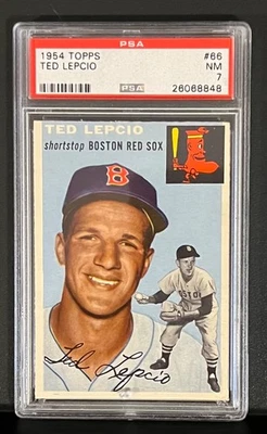 1954 Topps Ted Lepcio #66 PSA7 Foto 1 de 2