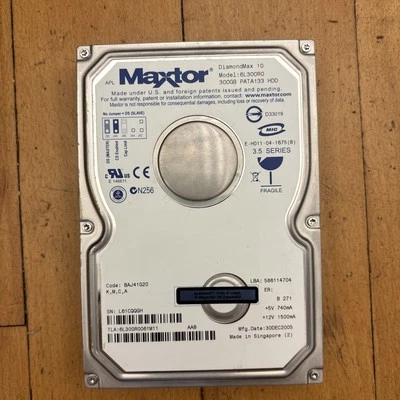 Maxtor 300GB Internal 7200RPM 3.5" (6L300R0-061M11) HDD WORKING TESTED - Image 1 of 3