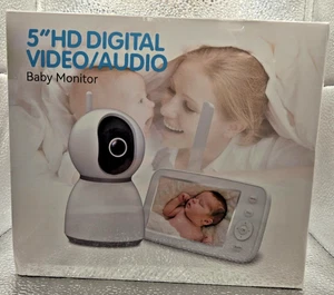 Putbopo 5 Inch HD Digital Wall Mountable Video Audio Baby Monitor - Picture 1 of 6