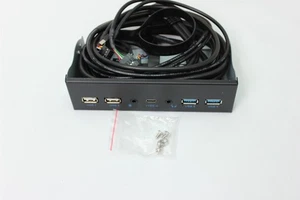 Extra USB Front Panel, USB/AUDIO/USB-C HUB, 5.25 front panel hub - Picture 1 of 4