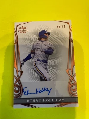 DA109429  2023 Leaf Trinity  Ethan Holliday AUTO 60/99 - Image 1 of 2