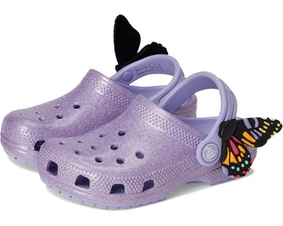 Zuecos Crocs Clásicos IAM Mariposa 210018-5BN Niño Pequeño Púrpura Brillo Zapatos JAX475 Foto 1 de 4