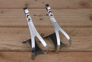Christophe Special Chrome Toe Clips Vintage Retro Steel Road Racing Bike Large - Picture 1 of 6
