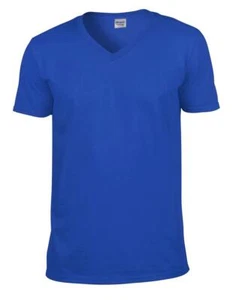  Gildan Softstyle Herren-T-Shirt V-Ausschnitt kurzärmlig schlicht Baumwolle T-Shirt - Bild 1 von 16