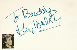 KAY WALSH Signed Autographed 4" x 6" INDEX CARD The Horse's Mouth OLIVER TWIST - Picture 1 of 6