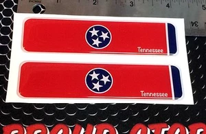 Tennessee State Flag Proud Domed Decal Car 3D Emblem Flexible 4"x1" 2 Stickers - Imagen 1 de 5