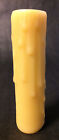 4" Tan Gold PolyBeesWax Chandelier Candelabra Candle Cover with DRIPS  CC910G