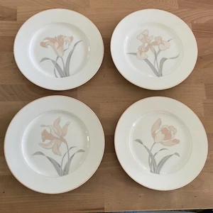 Fitz & Floyd En Fleur Salad Dessert Plates Art Deco MCM 7.5" x6 - Picture 1 of 2