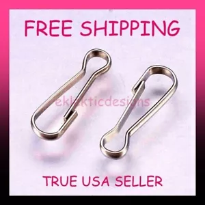 13.5mm x 4mm 20pcs Antique Silver Alloy Metal Lanyard Snap Clips Clasps FREESHIP - Picture 1 of 5