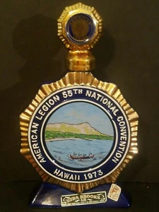 1973 American Legion 55th National Convention Empty Bottle Decanter Hawaii - Picture 1 of 8