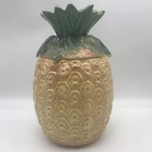 Vintage 1950er Jahre McCoy Ananas Keksglas 10"" Mitte des Jahrhunderts modern MCM tropisch - Bild 1 von 17