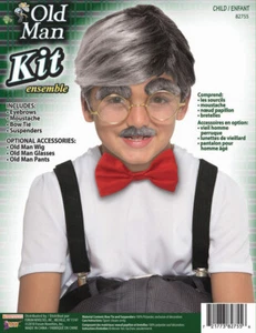 Kit para Niños Viejos Cejas Bigote Pajaritas Tirantes Disfraz Accesorios Escuela - Imagen 1 de 8