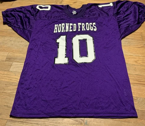 Gator Athletics Youth TCU HORNED FROGS Football Jersey Sz. YXL NEW #10 BIG12 Cover