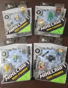 Minecraft Mini Figures Series 2 Stone Set Lot Of 4 Box (3-Pack) New Sealed - Picture 1 of 7