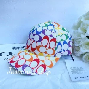 Cappello da baseball firmato Coach arcobaleno nuovo con etichette cj714 - Foto 1 di 13