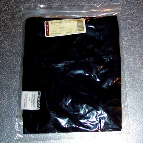 Longaberger Black CAKE Basket Liner...RARE ~ New in Bag plus FREE SHIPPING! Cover