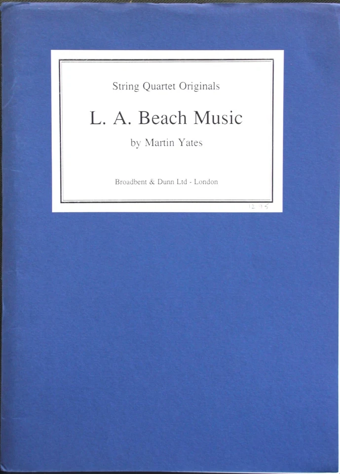 L.A. Beach Music for string quartet by MartinYates. - Image 1 of 1