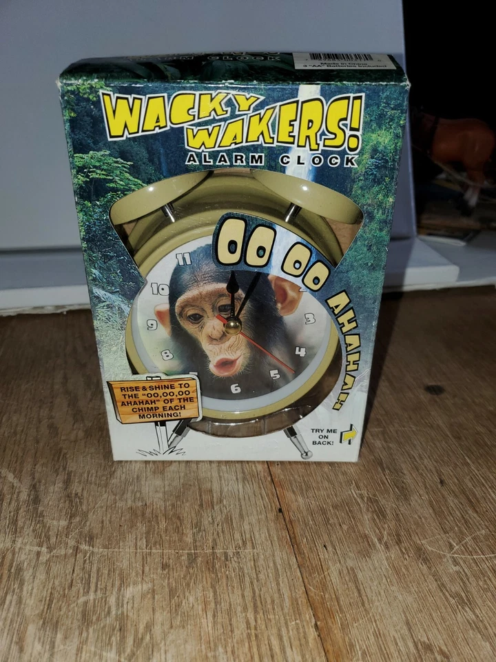 Wacky Wakers Chimp Monkey Alarm Clock in Box Mark Feldstein Tested Free Shipping - Image 1 of 4