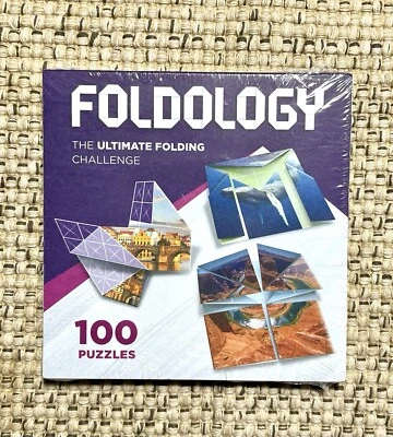 Foldology The Origami Puzzle Game Hands-On Brain Teasers Fold Paper to Complete - Image 1 of 4