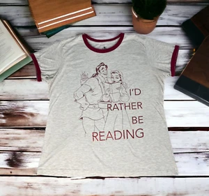Disney Store Beauty & The Beast Princess Women's 2XL Red Ringer Short Sleeve - Picture 1 of 7