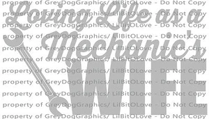 Liebevolles Leben als Mechanikerfrau Vinyl Aufkleber Fett Affe Sticker Auto Diesel - Bild 1 von 10