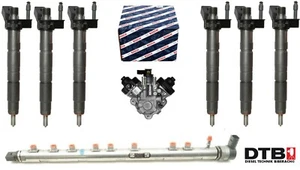 Injektoren 6x + Hochdruckpumpe + Railrohr BMW 0445117017 13537805430 0445010623  - Bild 1 von 6
