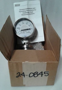Wika Alloy 20 Carpenter Diaphragm CA20 Gauge -30"Hg - 60 PSI CA20#081DCSD-1 - Picture 1 of 9