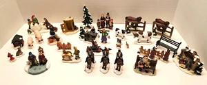 MISC Christmas Village Figurine and Accessory LOT Farm Theme Kittens Horses 3 - Picture 1 of 15