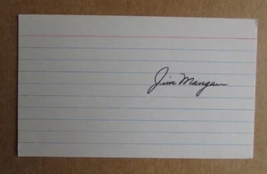 JIM MANGAN SIGNED AUTOGRAPH 3X5 INDEX CARD 1952 PIRATES 1956 NY GIANTS D.2007 - Picture 1 of 1