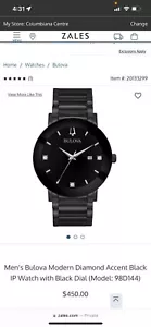 men bulova watch Diamond accents brand new - Picture 1 of 3