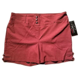 Pantaloncini Rekucci Ease into Comfort elasticizzati pull-on 5" dimagranti terracotta 16R nuovi con etichette - Foto 1 di 9