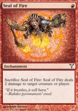 4x Seal of Fire ~ Moderately Played Dissension MTG Magic x4 4 UltimateMTG Playse
