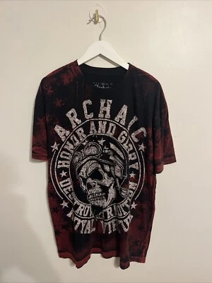 ARRCHAIR Royalty Shirt Mens Size XLarge Grunge Mall Goth AOP Skull Chair - Image 1 of 4