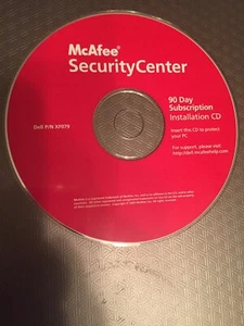 Mcafee Security Center, 90 Day Subscription Installation CD, Dell PN XF079 2005 - Picture 1 of 1