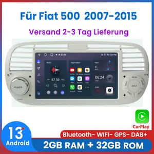 2+32GB Für Fiat 500 500C 2007-2015 Android13 Autoradio CarPlay GPS Navi WiFi SWC - Bild 1 von 11