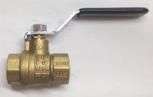 UBV 1/2" NPT Brass Inline Manual Shut Off Trim Valve 600 CWP, 150 SWP - Picture 1 of 3