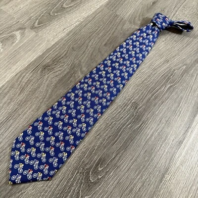 Галстук Alynn Neckwear «Дорожная гонка» Мужской 100% Шелк Велосипеды Синий Велосипедист - Изображение 1 из 2