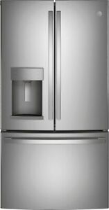 GE - 27.7 Cu. Ft. French Door Refrigerator - Stainless steel