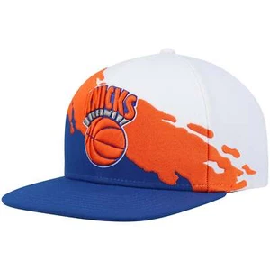 MENS MITCHELL & NESS NBA PAINTBRUSH SNAPBACK HWC KNICKS - WHITE-ROYAL - Picture 1 of 5